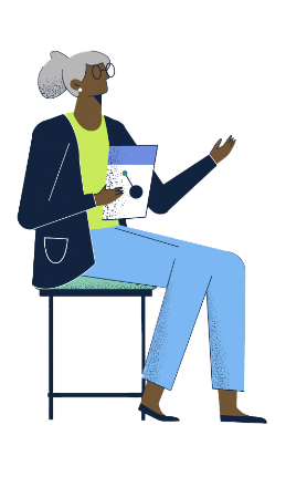 Woman on chair
